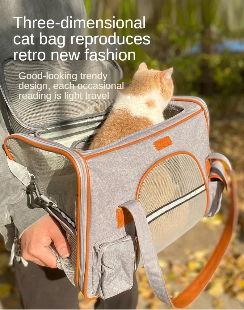 Sac de Transport à Bandoulière pour Chien et Chat – Polyvalent, Léger et Respirant pour Petits et Moyens Animaux