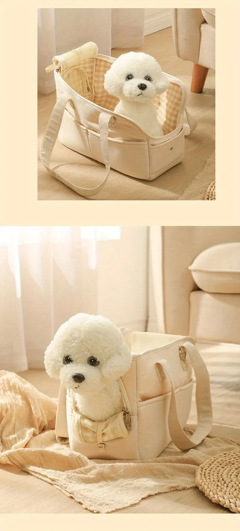 Sac de Transport Multifonction pour Petit Chien — Main, Épaule ou Bandoulière