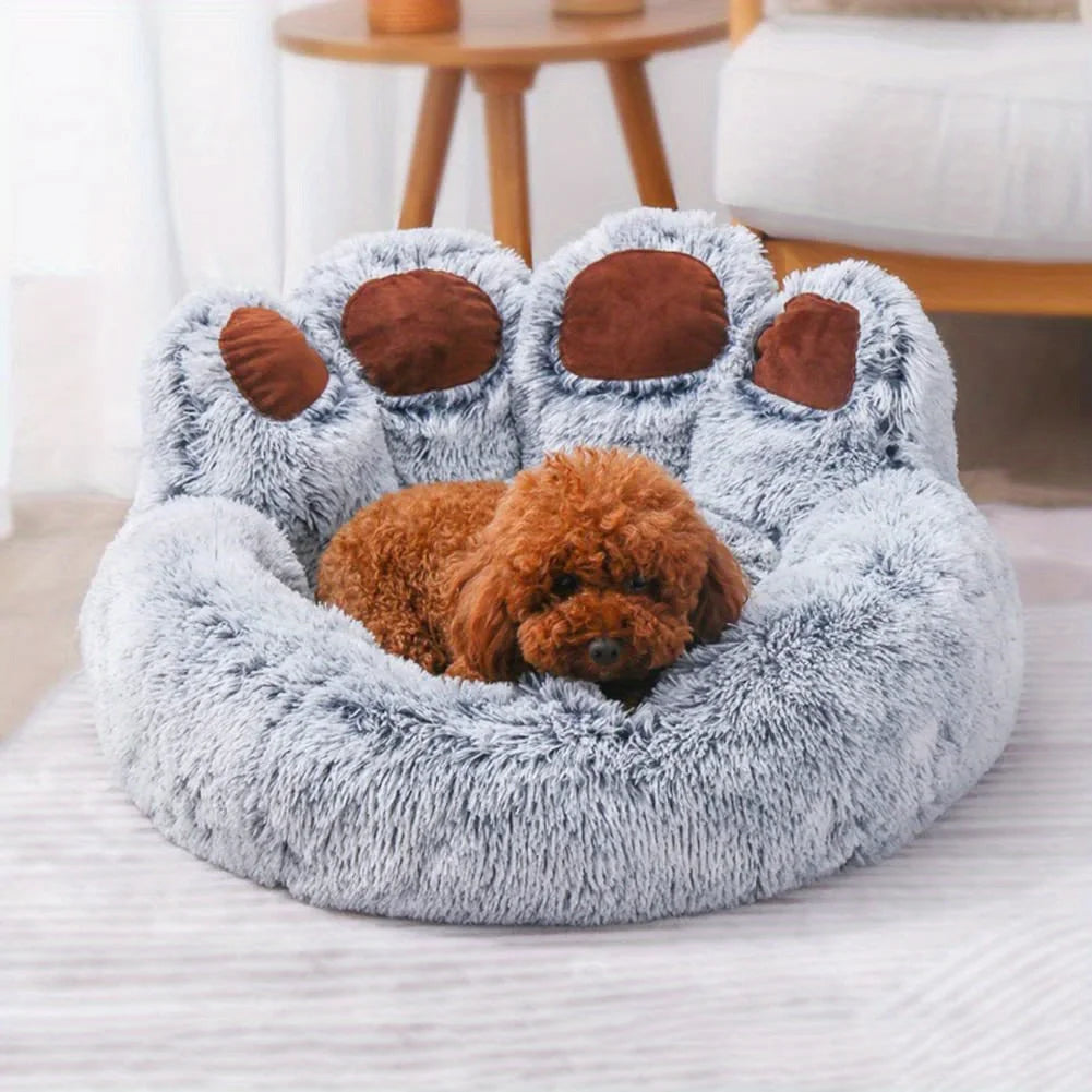Lit Canapé Patte d'Ours pour Chien et Chat – Coussin Moelleux et Doux 🐾🐻