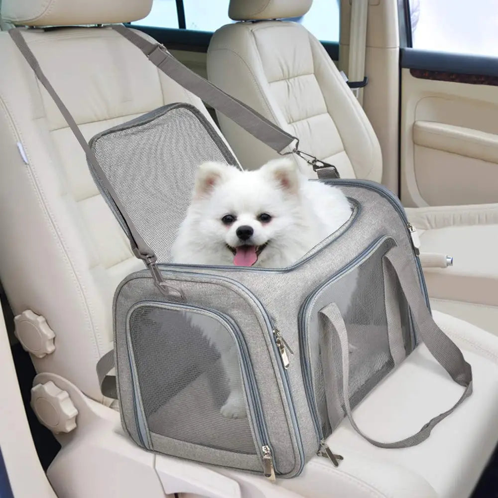 Sac de Transport Latéral pour Chien – Sac à Dos Souple de Voyage Respirant 🐾✈️
