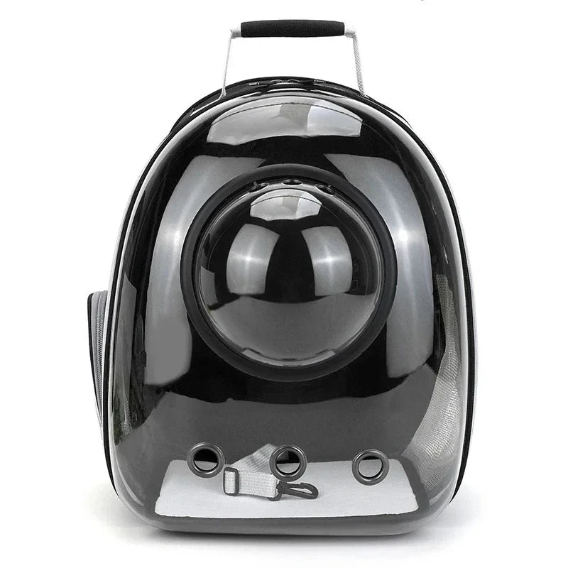 Sac à Dos Capsule Transparent pour Chat et Petit Chien – Respirant avec Ventilation et Poche Latérale