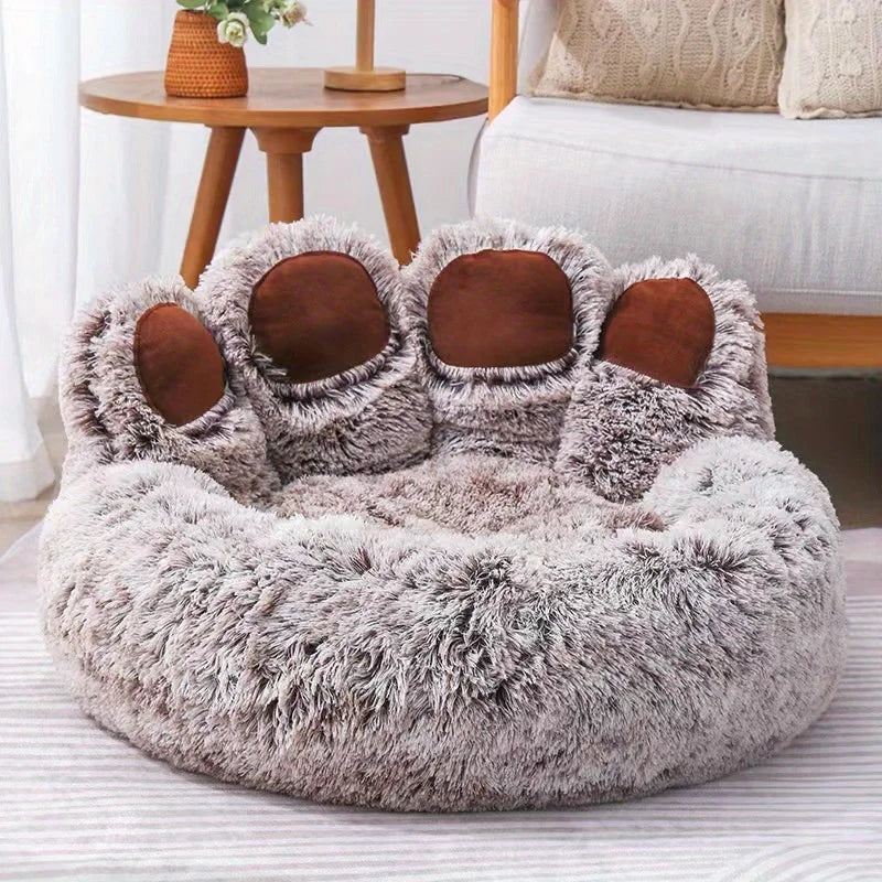 Lit Canapé Patte d'Ours pour Chien et Chat – Coussin Moelleux et Doux 🐾🐻