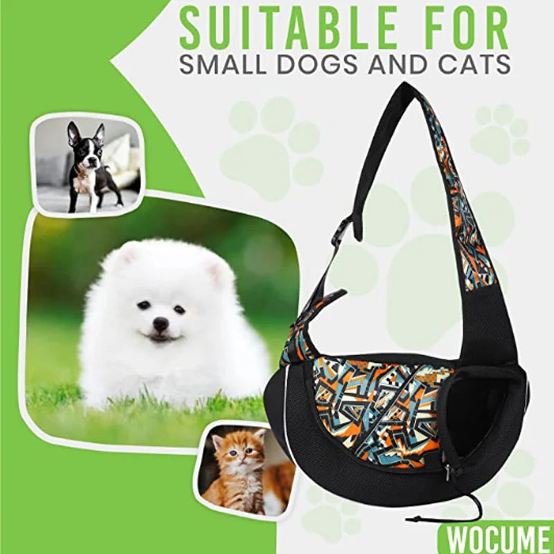 Sac de Transport Bandoulière Oxford pour Chat et Petit Chien – Léger et Respirant