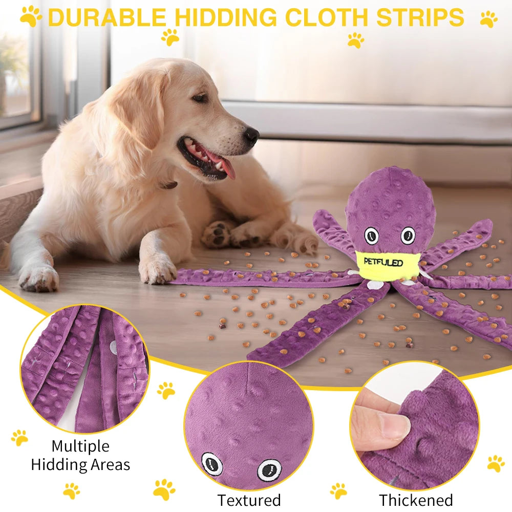 Jouet Pieuvre Enrichissement pour Chien — Tapis de Fouille Interactif