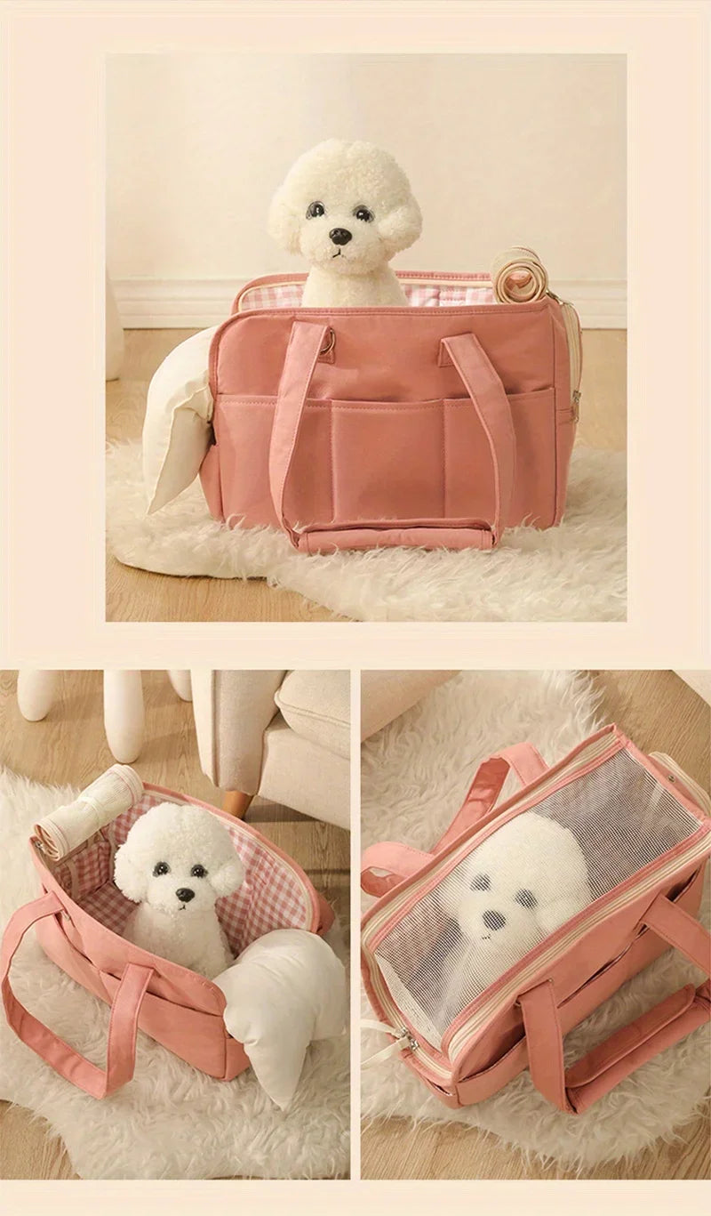 Sac de Transport Multifonction pour Petit Chien — Main, Épaule ou Bandoulière