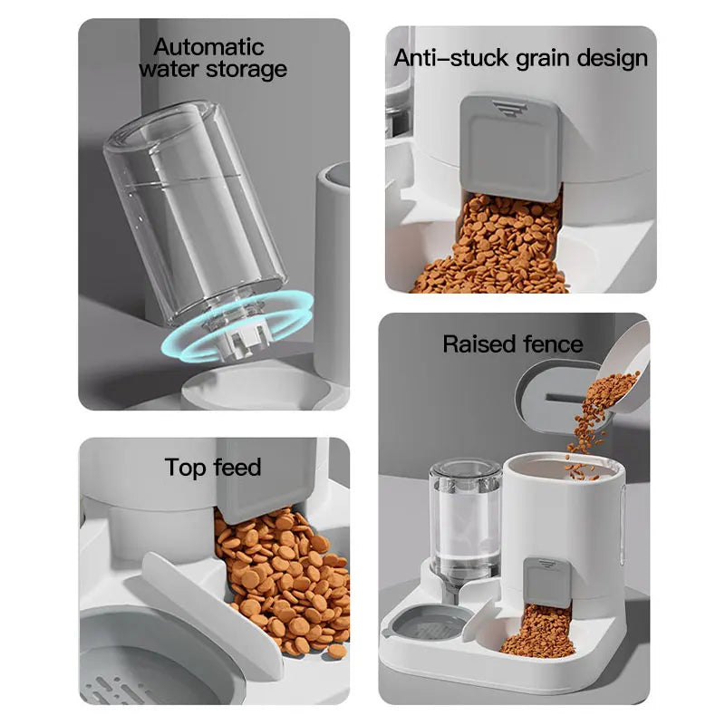 Distributeur Automatique de Nourriture et d'Eau pour Chat – Grande Capacité Anti-Déversement 🐱🍽️💧