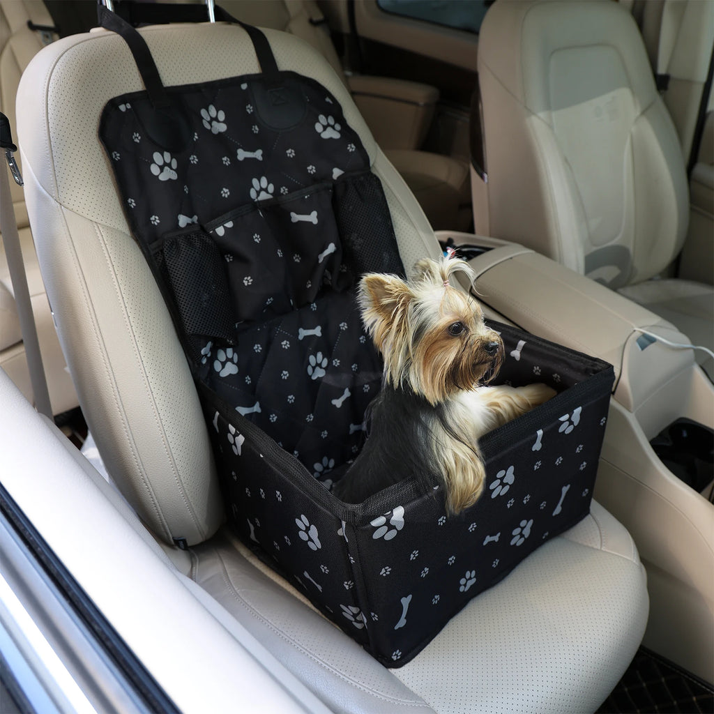 Siège de Voiture pour Chien avec Poches de Rangement – Confort et Sécurité en Voyage 🚗🐶