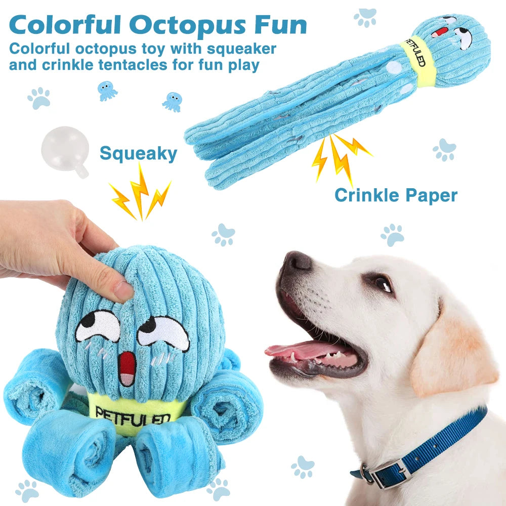 Jouet Pieuvre Enrichissement pour Chien — Tapis de Fouille Interactif
